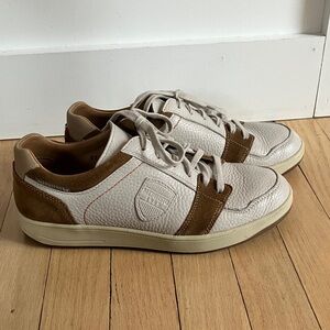 Mephisto City Hiker 1965 Men's Beige and Brown Leather Suede Sneakers 7 1/2
